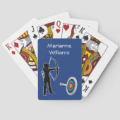 Jeu De Cartes Tir à l'arc Silhouette d'archère et cible (dos)