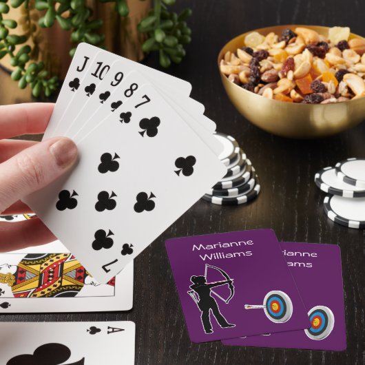 Jeu De Cartes Tir à l'arc Silhouette d'archère et cible (In Situ)