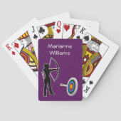 Jeu De Cartes Tir à l'arc Silhouette d'archère et cible (dos)
