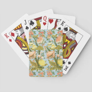 Jeu De Cartes Tissu damassé classique baroque floral fruit