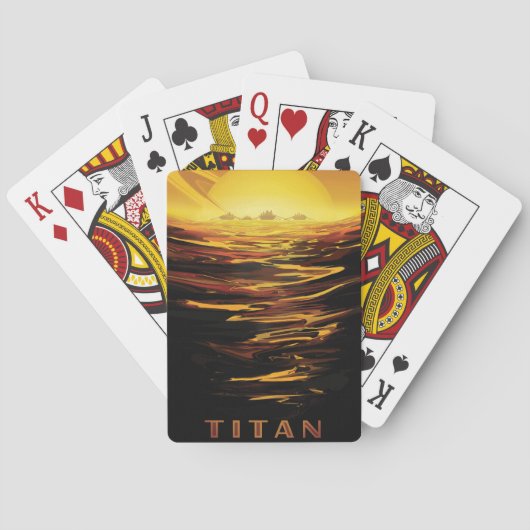 Jeu De Cartes Titan la plus grande lune de la planète Saturne (dos)