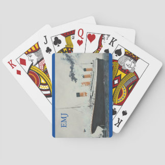 Jeu De Cartes TITANIC Vintage Ocean Liner Ship Monogramme Nom RM