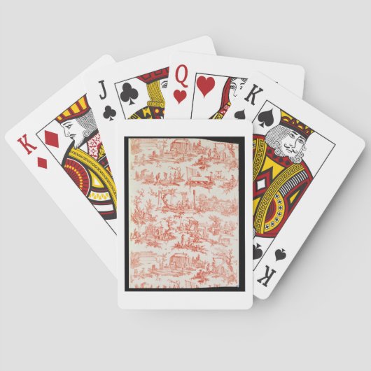 Jeu De Cartes Toile de Jouy, illustrant les procédés de fabricat (dos)