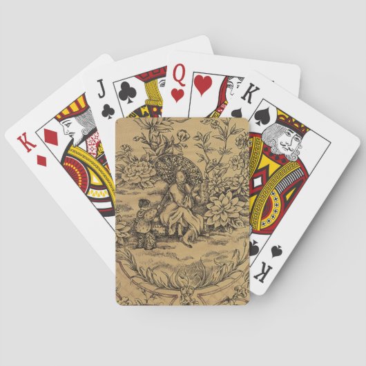 Jeu De Cartes Toile - Taupe (dos)