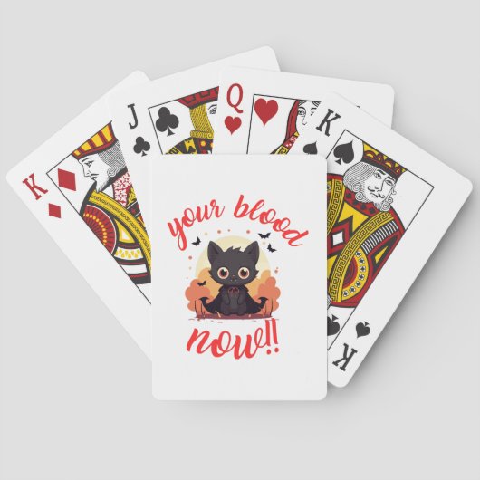 Jeu De Cartes TON SANG MAINTENANT !! - Chat vampire (dos)