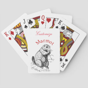 Jeu De Cartes Tonnerre_Cove d'animal de marmotte cuite