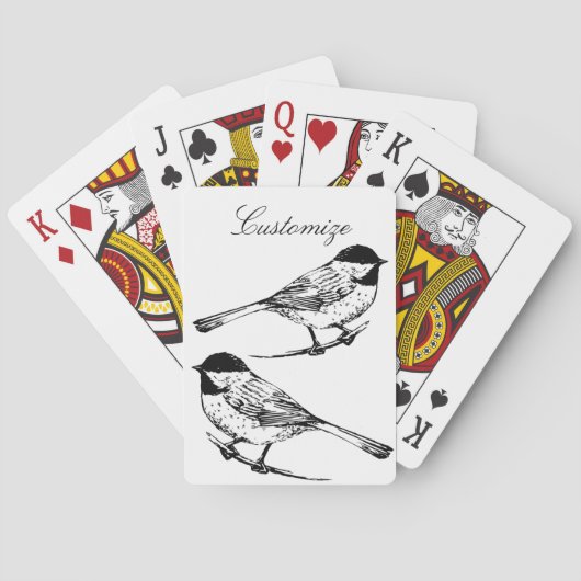 Jeu De Cartes Tonnerre de chickadee à calotte noire (dos)