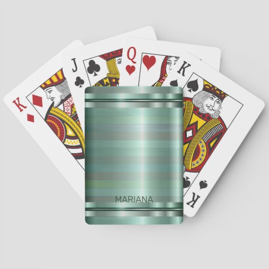 Jeu De Cartes Tons verts Motif (dos)