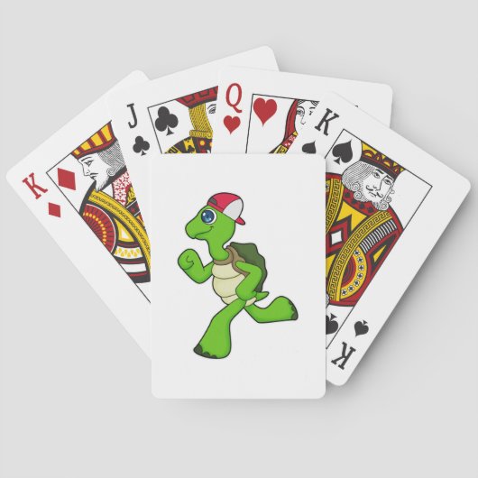 Jeu De Cartes Tortue comme coureur avec Casquette (dos)