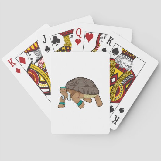 Jeu De Cartes Tortue comme coureur avec serviette (dos)