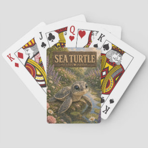 Jeu De Cartes Tortue de Mer Bébé Mignon Livre d'Histoires Animau