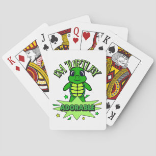 Jeu De Cartes Tortue Mignonne Citation Drôle Totalement Adorable