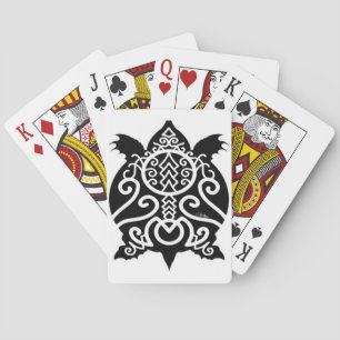 Jeu De Cartes Tortue Snapper Silhouette Noire