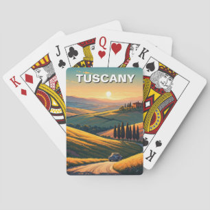 Jeu De Cartes Toscane Italie Campagne Coucher de soleil