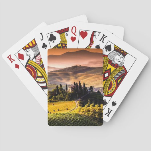 Jeu De Cartes Toscane, Italie paysage. (dos)