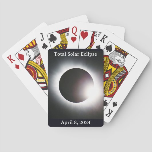 Jeu De Cartes Total éclipse solaire 2024 lune de soleil (dos)