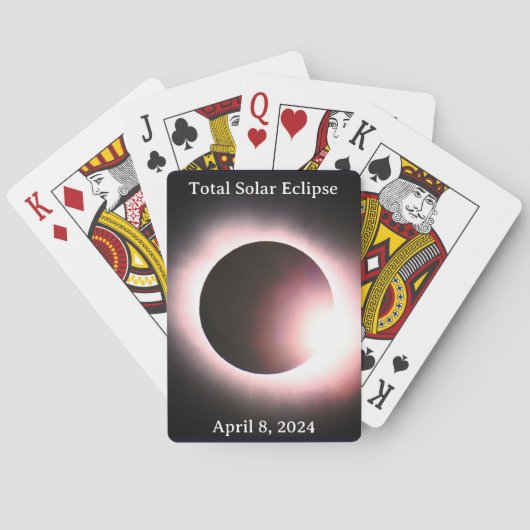 Jeu De Cartes Total éclipse solaire 2024 lune de soleil (dos)