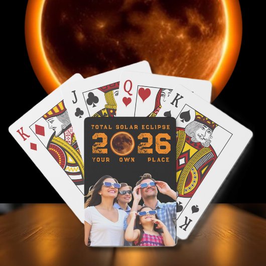 Jeu De Cartes Total Solar Eclipse 2026 Family Photo Keepsake