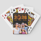 Jeu De Cartes Total Solar Eclipse 2026 Family Photo Keepsake (dos)