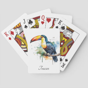 Jeu De Cartes toucan coloré assis sur une branche
