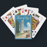 Jeu De Cartes Tour de Pise Italie Voyage Art Vintage<br><div class="desc">Tour de Pise dans un style vectoriel. La Tour penchée de Pise,  ou simplement la Tour de Pise,  est le campanile,  ou clocher indépendant,  de la Cathédrale de Pise.</div>