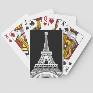 Jeu De Cartes Tour Eiffel noir blanc