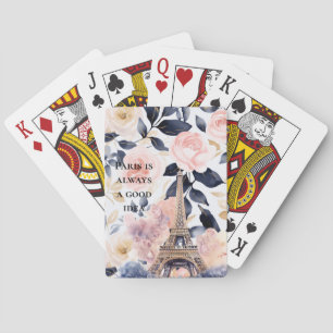 Jeu De Cartes Tour Eiffel Paris Floral