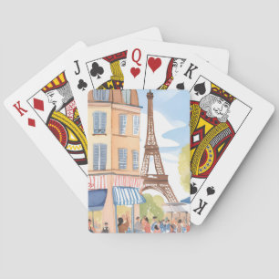 Jeu De Cartes Tour Eiffel Paris France   Aquarelle européenne