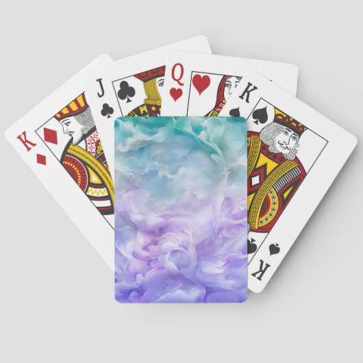 Jeu De Cartes Tourbillon de nuage bleu et violet (dos)