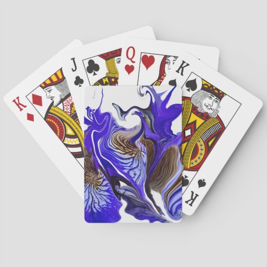 Jeu De Cartes Tourbillons de fleurs d'iris violettes (dos)