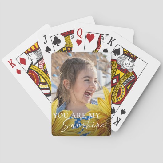 Jeu De Cartes Tournesol Jaune Clair Vous Êtes Mon Soleil (dos)