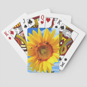 Jeu De Cartes Tournesol jaune et abeilles Jouer des cartes
