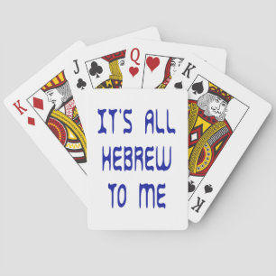 Jeu De Cartes Tout est hébreu pour moi