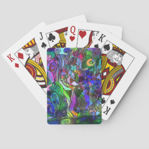Jeu De Cartes Toutes les couleurs avec des tourbillons et des li