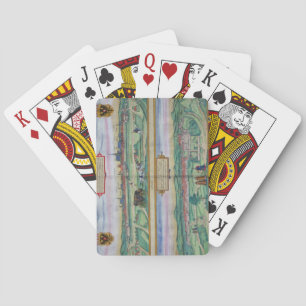 Jeu De Cartes Town Plan of Vienna and Buda, from 'Civitates Orbi