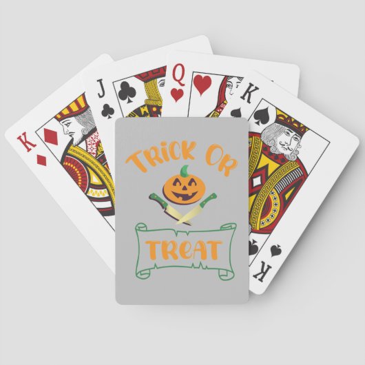 Jeu De Cartes Tracer ou traiter les os croisés Halloween visage (dos)