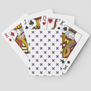 Jeu De Cartes Traces croisées ultra violettes sur blanc