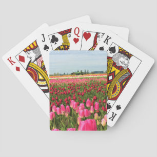 Jeu De Cartes Tracteur vert en Tulip Field, Oregon