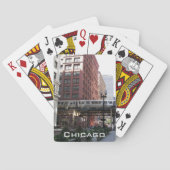 Jeu De Cartes Train à boucle élevé de Chicago (dos)