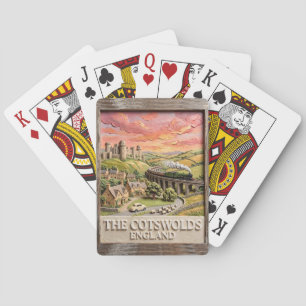 Jeu De Cartes Train à vapeur des Cotswolds Château Campagne Angl