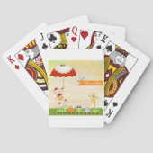 Jeu De Cartes Train baby shower avec Animaux et Parapluie (dos)