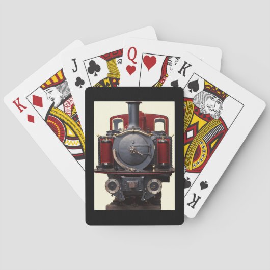 Jeu De Cartes Train Bleu Et Rouge (dos)