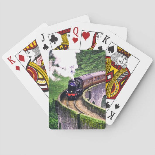 Jeu De Cartes Train de locomotives sur le pont (dos)