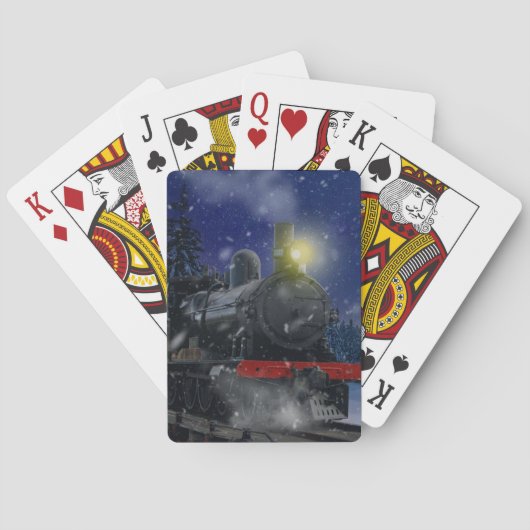 Jeu De Cartes Train de Noël dans la neige (dos)