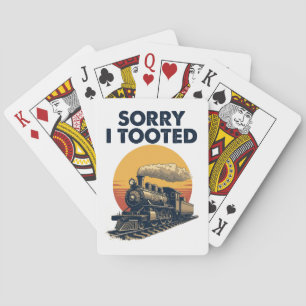 Jeu De Cartes Train Désolé d'avoir pris Funny Locomotive Railroa