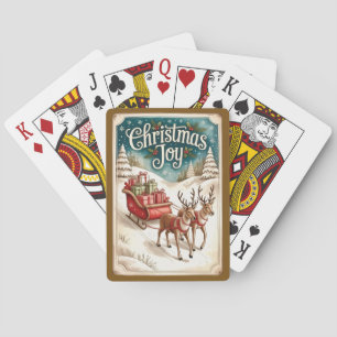 Jeu De Cartes Traîneau de Joie de Noël & Scène d'Hiver