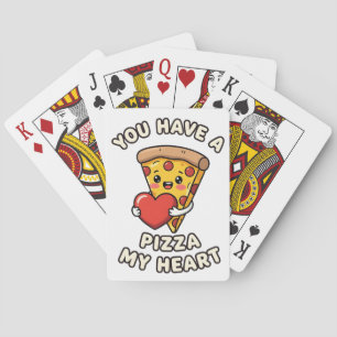 Jeu De Cartes Tranche de pizza de la Saint-Valentin mignonne – C