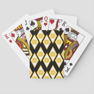 Jeu De Cartes Tranches d'agrumes dans Motif Diamant moderne