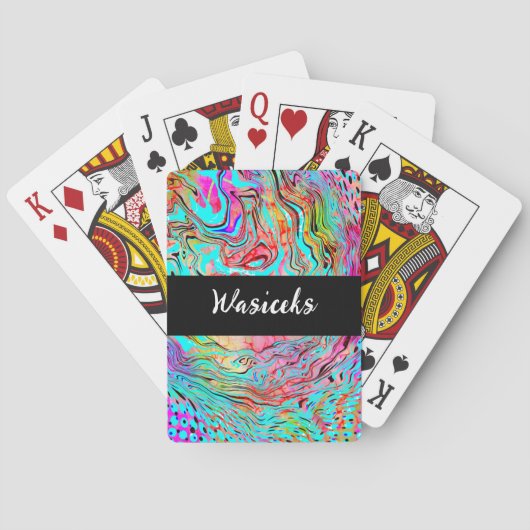 Jeu De Cartes Tranquillité personnalisée Art Abstrait Fluide (dos)