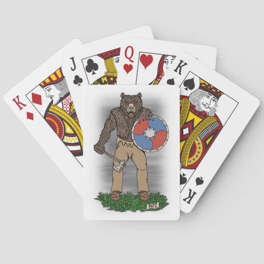 Jeu De Cartes Transformé Viking Berserker ou Werebear (dos)